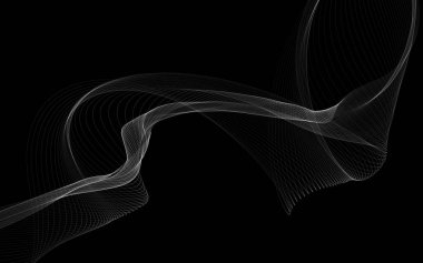 Parlayan soyut dalgalar ve soyut arkaplan ile koyu soyut arkaplan