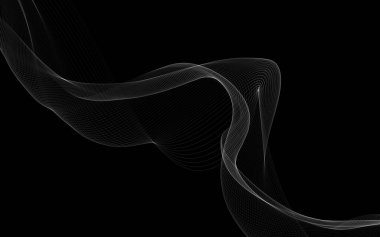 Parlayan soyut dalgalar ve soyut arkaplan ile koyu soyut arkaplan