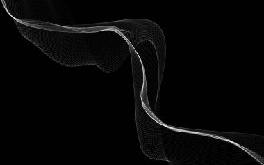 Parlayan soyut dalgalar ve soyut arkaplan ile koyu soyut arkaplan