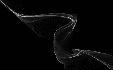 Parlayan soyut dalgalar ve soyut arkaplan ile koyu soyut arkaplan