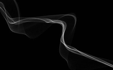 Parlayan soyut dalgalar ve soyut arkaplan ile koyu soyut arkaplan