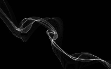 Parlayan soyut dalgalar ve soyut arkaplan ile koyu soyut arkaplan