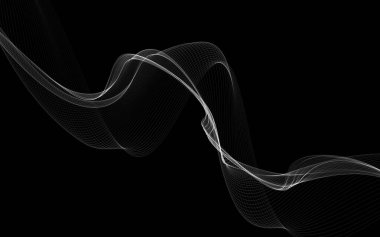 Parlayan soyut dalgalar ve soyut arkaplan ile koyu soyut arkaplan