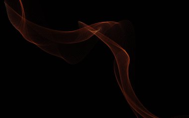 Parlayan soyut dalgalar ve soyut arkaplan ile koyu soyut arkaplan