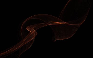 Parlayan soyut dalgalar ve soyut arkaplan ile koyu soyut arkaplan