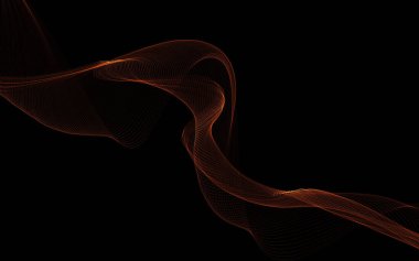 Parlayan soyut dalgalar ve soyut arkaplan ile koyu soyut arkaplan