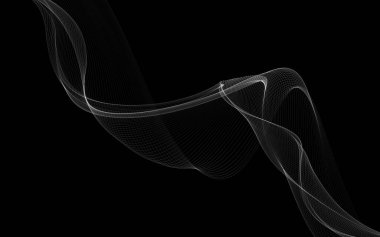 Parlayan soyut dalgalar ve soyut arkaplan ile koyu soyut arkaplan