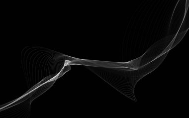 Parlayan soyut dalgalar ve soyut arkaplan ile koyu soyut arkaplan