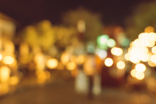 Wazig licht in de stad in de nacht — Stockfoto