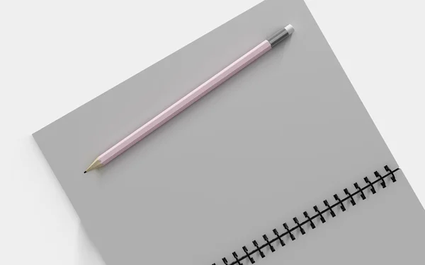 Papel em branco com caneta. isolado em branco . — Fotografia de Stock