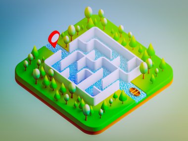 tekne vardır labirent girmek üzere