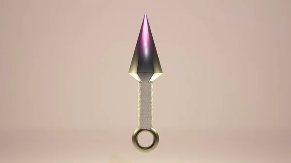 Rendering Illustration Ninja Kunai För Webb Och Tryckmall Kunai Kastkniv — Stockfoto