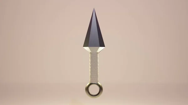 Рендеринг Иллюстрации Ниндзя Кунай Веб Печать Шаблона Кунай Метание Ножа — стоковое фото