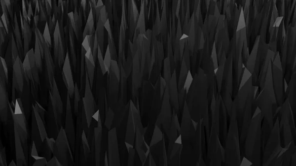 Web ve yazdırma şablonu için 3 boyutlu modern siyah başaklar. Üç boyutlu olarak soyut arkaplan duvar kağıdı