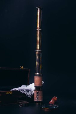 Klasik denizcilik seti pusula dürbünü büyüteç