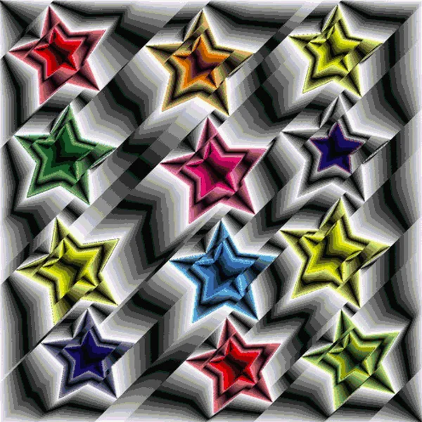 多色，星星，反射金属, — 图库矢量图片