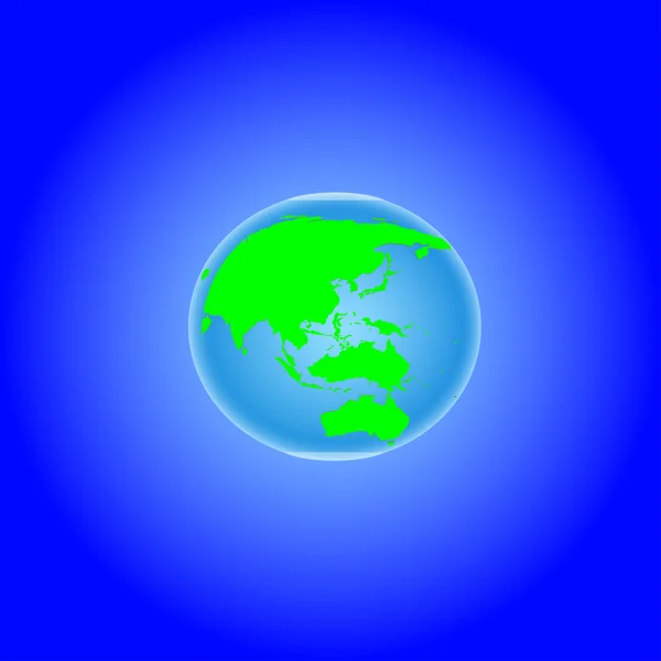 Maagd groene planeet — Stockvector