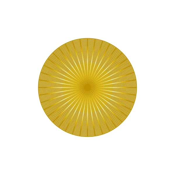 Esfera dourada brilho radial —  Vetores de Stock