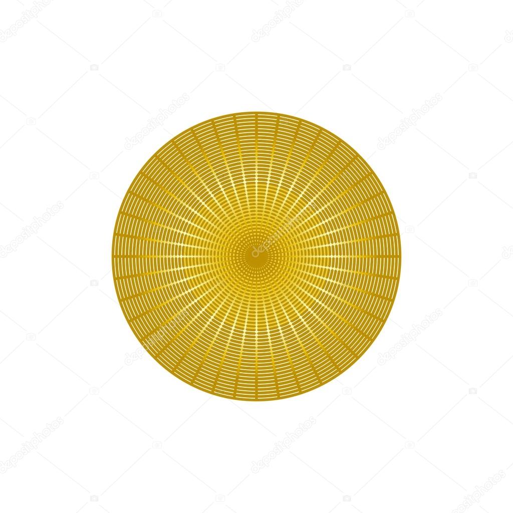 Golden sphere radial glow