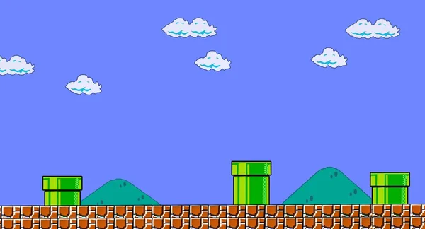 Super Mario Blackground矢量图像 — 图库矢量图片#
