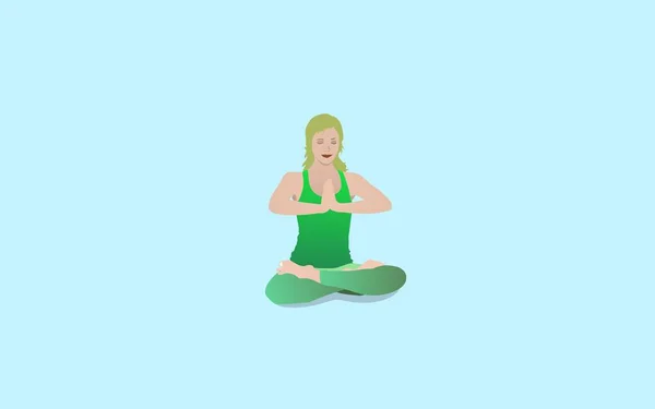 Woman Doing Yoga Yoga Lotus Position Relax Meditation — Stock Photo, Image