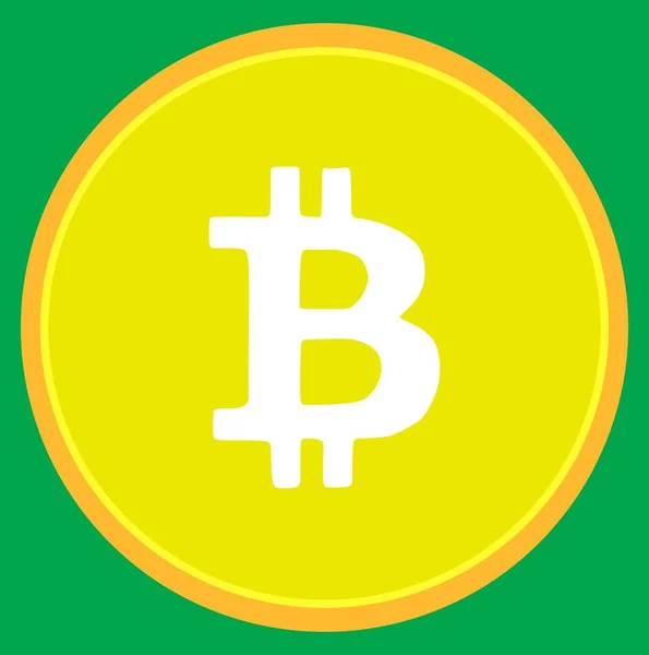 Sign Icon Currency Symbol Icon Button Bitcoin Logo — Stock Vector