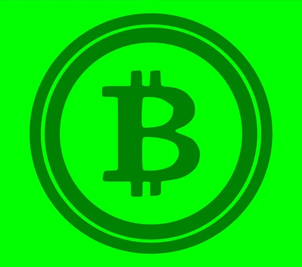 Teken Pictogram Valuta Symbool Pictogram Knop Bitcoin Logo — Stockfoto