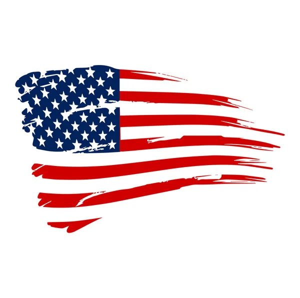  Amerikan bayrağı. 4 Temmuz 'da Amerikan ulusal bayramı için vektör illüstrasyonu. Bağımsızlık Günü Amerikan bayrağı.