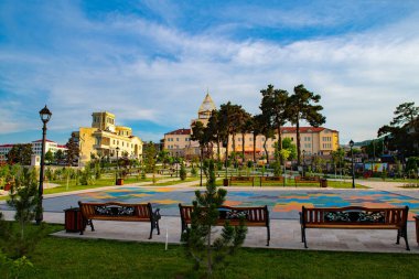 Ermenistan 'daki güzel Stepanakert şehri (Nagorno - Karabağ)