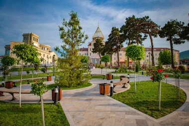 Ermenistan 'daki güzel Stepanakert şehri (Nagorno - Karabağ)