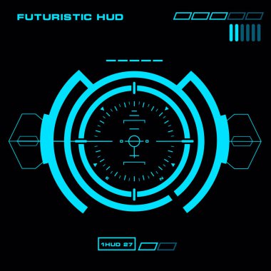 Gelecekçi mavi sanal grafik dokunmatik kullanıcı arayüzü