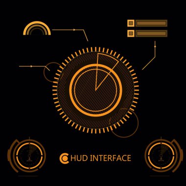 Gelecekçi kırmızı sanal grafik dokunmatik kullanıcı arayüzü