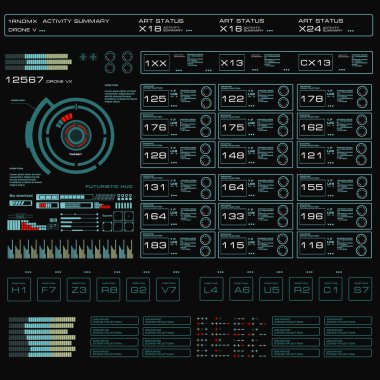 Gelecekçi yeşil sanal grafik dokunmatik kullanıcı arayüzü