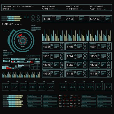 Gelecekçi yeşil sanal grafik dokunmatik kullanıcı arayüzü