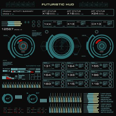 Gelecekçi yeşil sanal grafik dokunmatik kullanıcı arayüzü