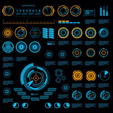 Gelecekçi mavi sanal grafik dokunmatik kullanıcı arayüzü