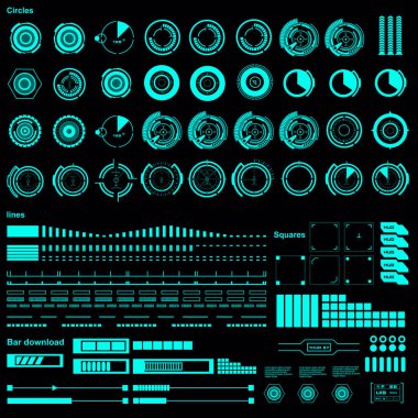Gelecekçi yeşil sanal grafik dokunmatik kullanıcı arayüzü