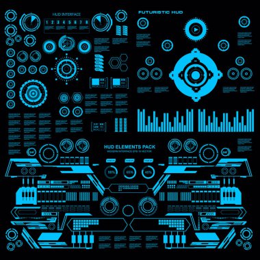 Gelecekçi mavi sanal grafik dokunmatik kullanıcı arayüzü