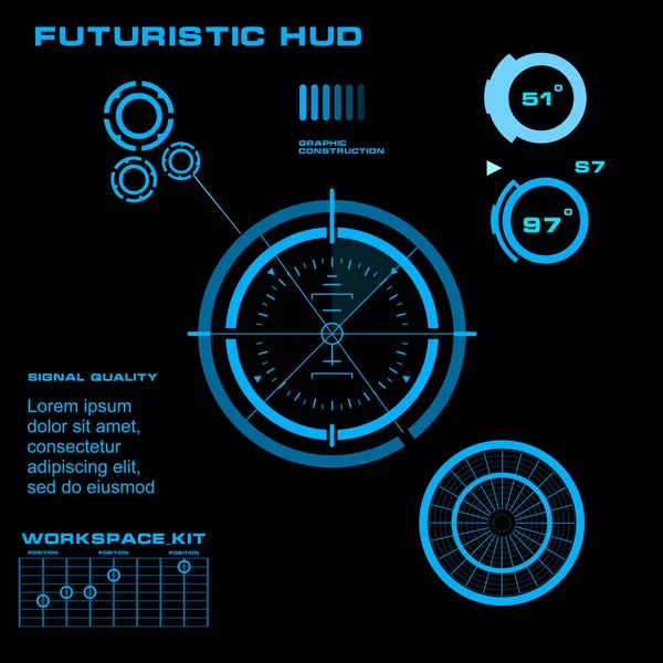 Gelecekçi mavi sanal grafik dokunmatik kullanıcı arayüzü