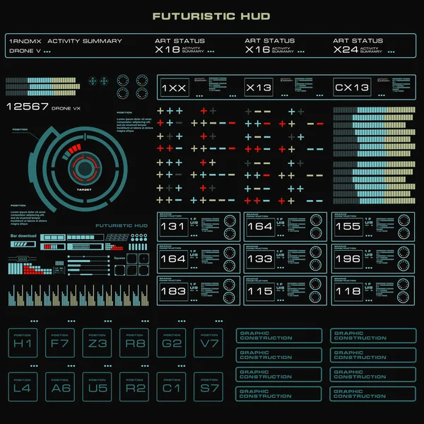 Interfaz Usuario Virtual Táctil Verde Futurista — Vector de stock