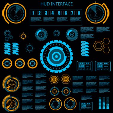 Gelecekçi mavi sanal grafik dokunmatik kullanıcı arayüzü