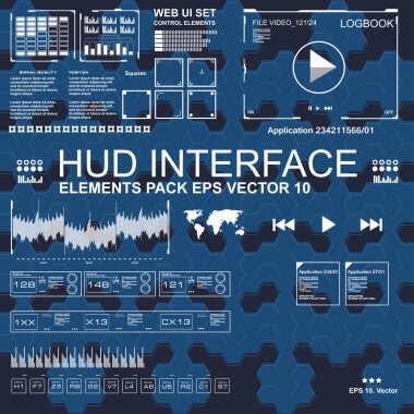 Gelecekçi mavi sanal grafik dokunmatik kullanıcı arayüzü