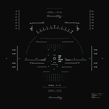 Gelecekçi mavi sanal grafik dokunmatik kullanıcı arayüzü