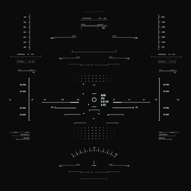 Gelecekçi mavi sanal grafik dokunmatik kullanıcı arayüzü