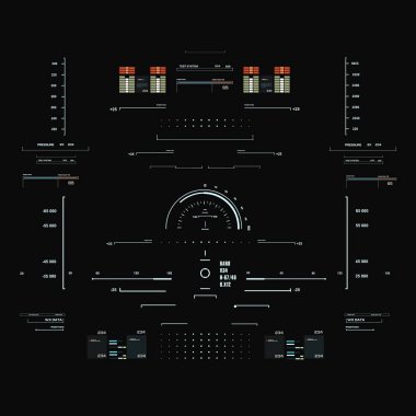 Gelecekçi mavi sanal grafik dokunmatik kullanıcı arayüzü
