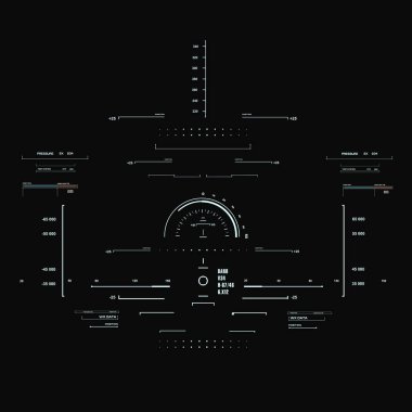 Gelecekçi mavi sanal grafik dokunmatik kullanıcı arayüzü