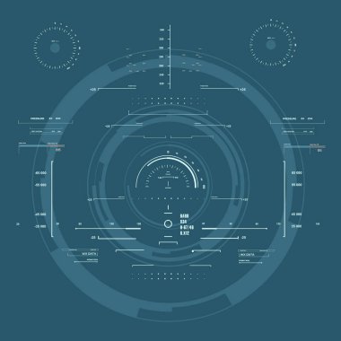 Gelecekçi mavi sanal grafik dokunmatik kullanıcı arayüzü