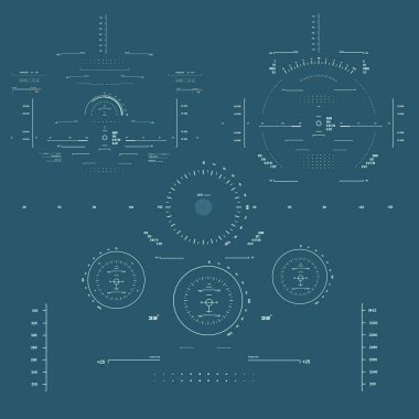 Gelecekçi mavi sanal grafik dokunmatik kullanıcı arayüzü