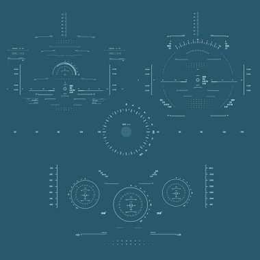 Gelecekçi mavi sanal grafik dokunmatik kullanıcı arayüzü
