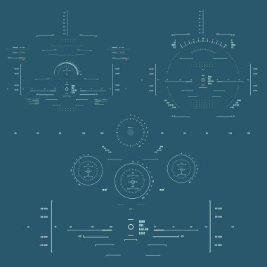 Gelecekçi mavi sanal grafik dokunmatik kullanıcı arayüzü